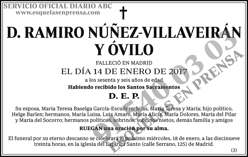 Ramiro Núñez-Villaverán y Óvilo